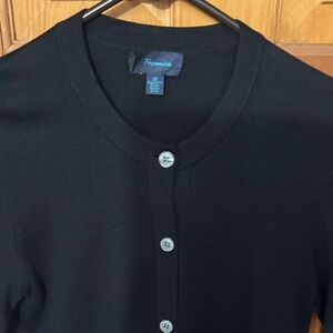 Faconnable Navy Blue Knit Sweater — Silk/Cotton/Cashmere Blend